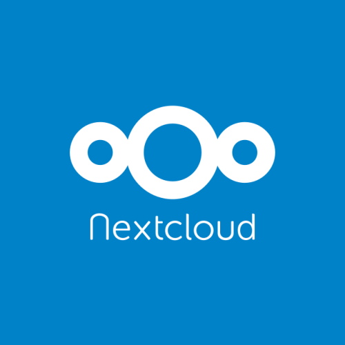 Logo Nextcloud Open Source Beitrag Thema Blau